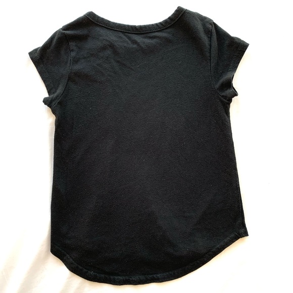 Black short sleeve Minnie Mouse T-shirt Girl size 4 100% cotton Disney brand - Picture 3 of 5